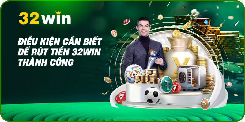 Hướng Dẫn Rút Tiền 32Win - Chi Tiết 3 Bước An Toàn, Nhanh Gọn 1 Điều kiện cần biết để rút tiền 32Win thành công